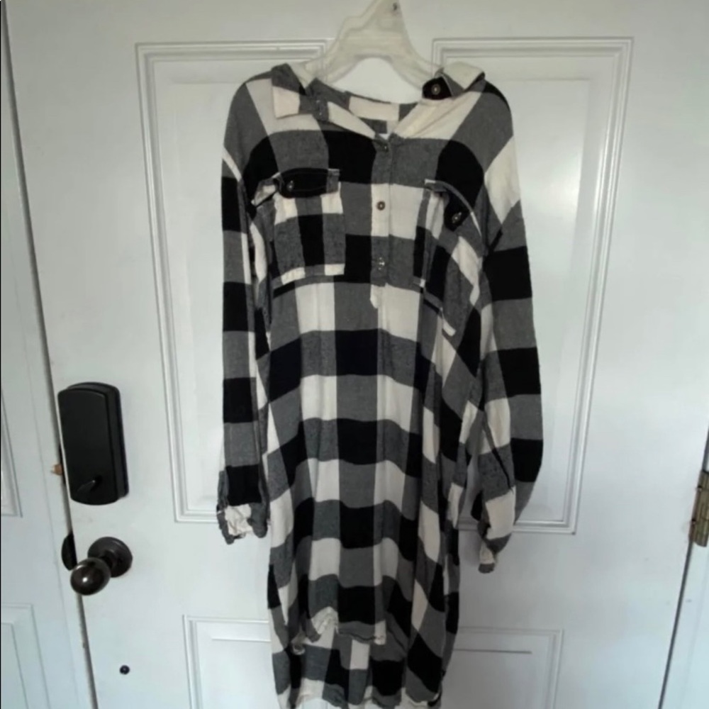 black and white dress